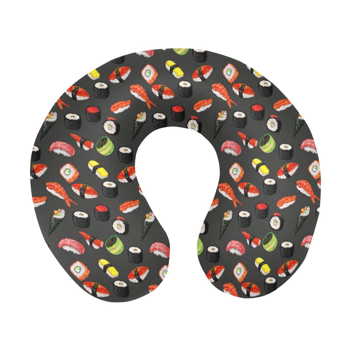 Sushi Design Print U-Shaped Travel Neck Pillow-JTAMIGO.COM