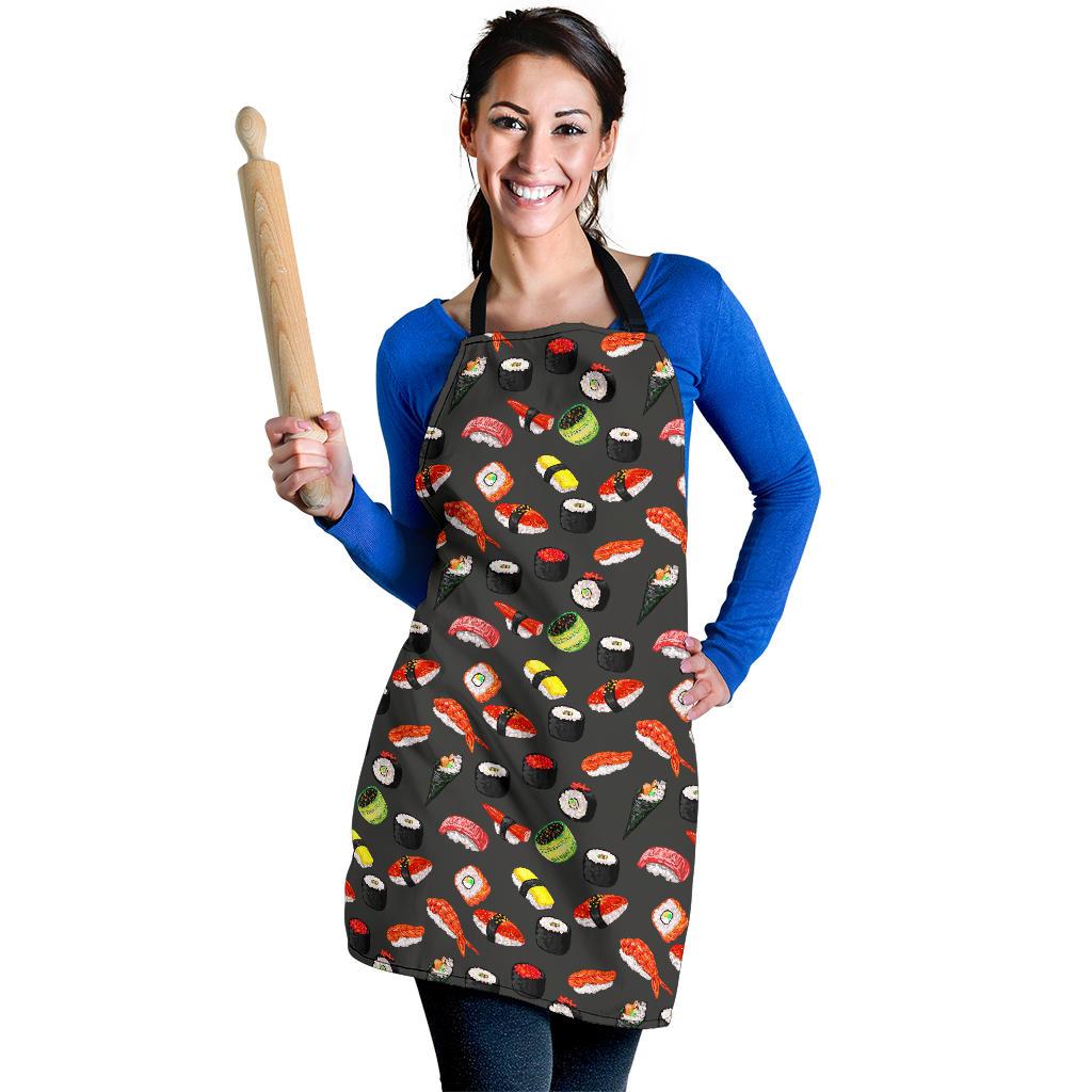 Sushi Design Print Women Apron