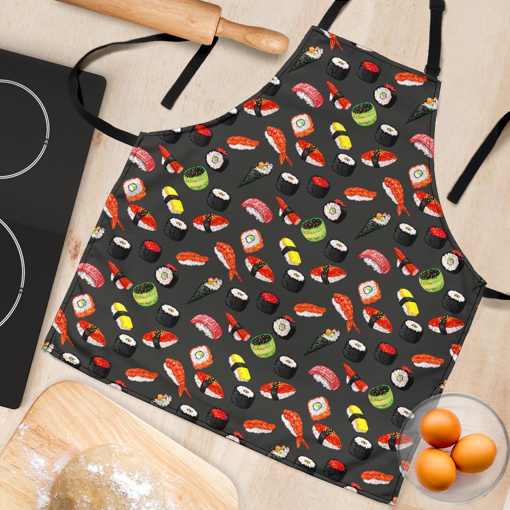 Sushi Design Print Women Apron