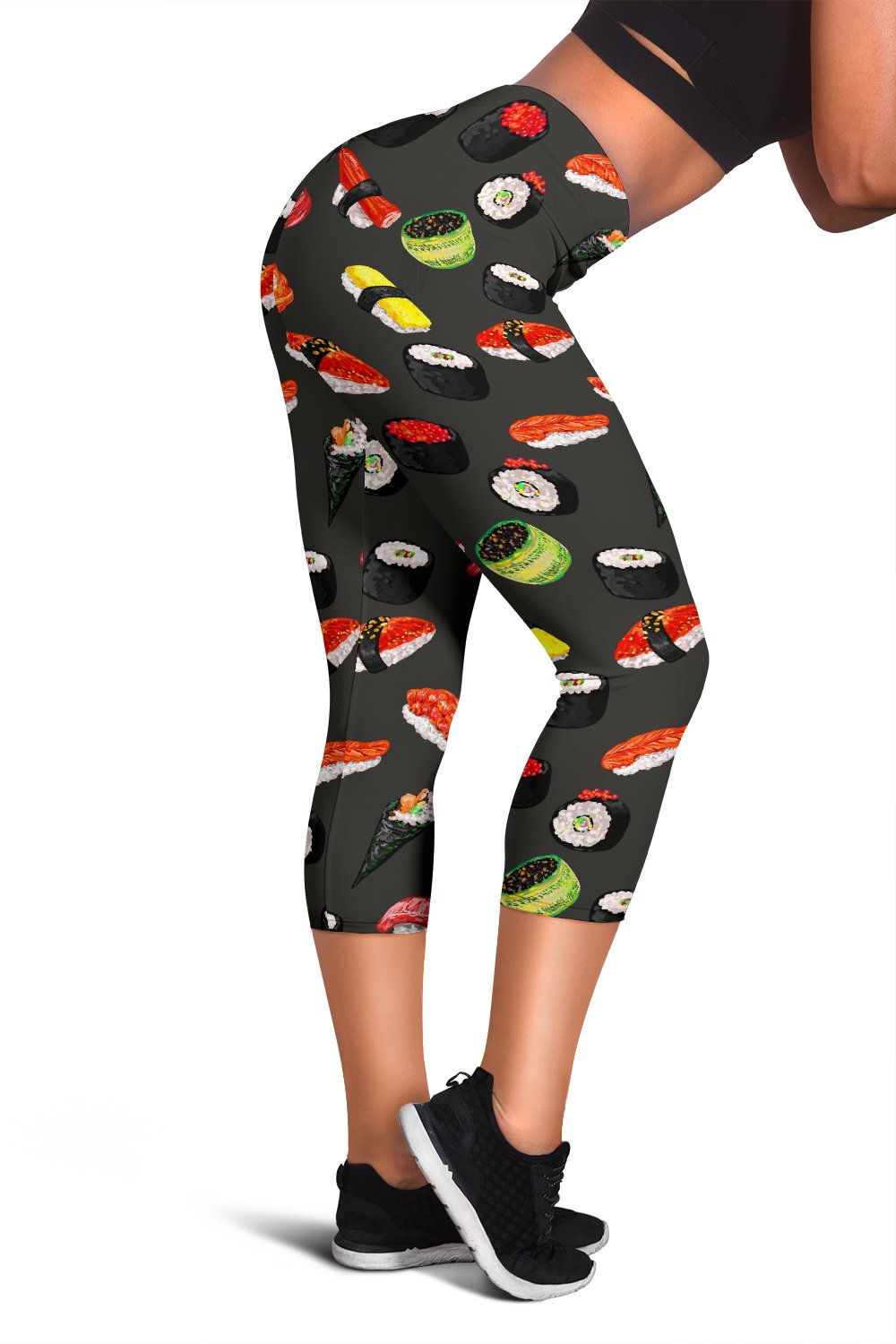 Sushi Design Print Women Capris