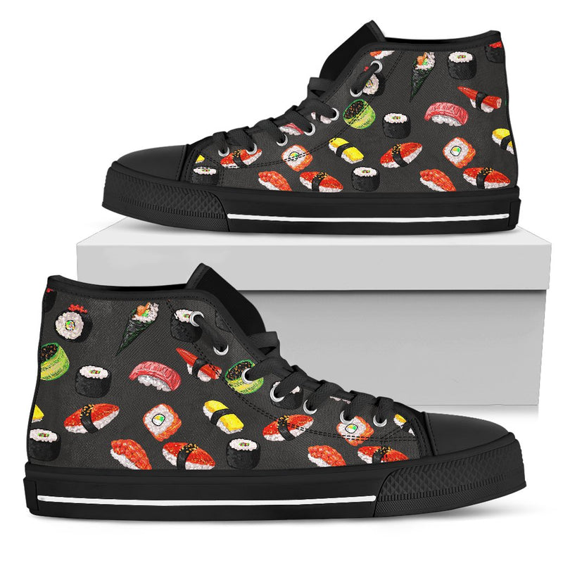 Sushi Design Print Women High Top Shoes