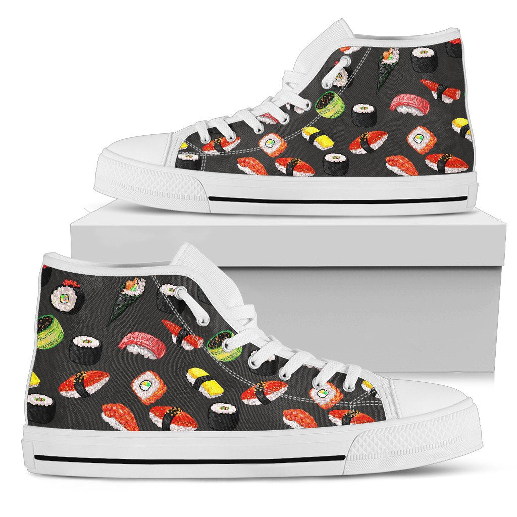 Sushi Design Print Women High Top Shoes