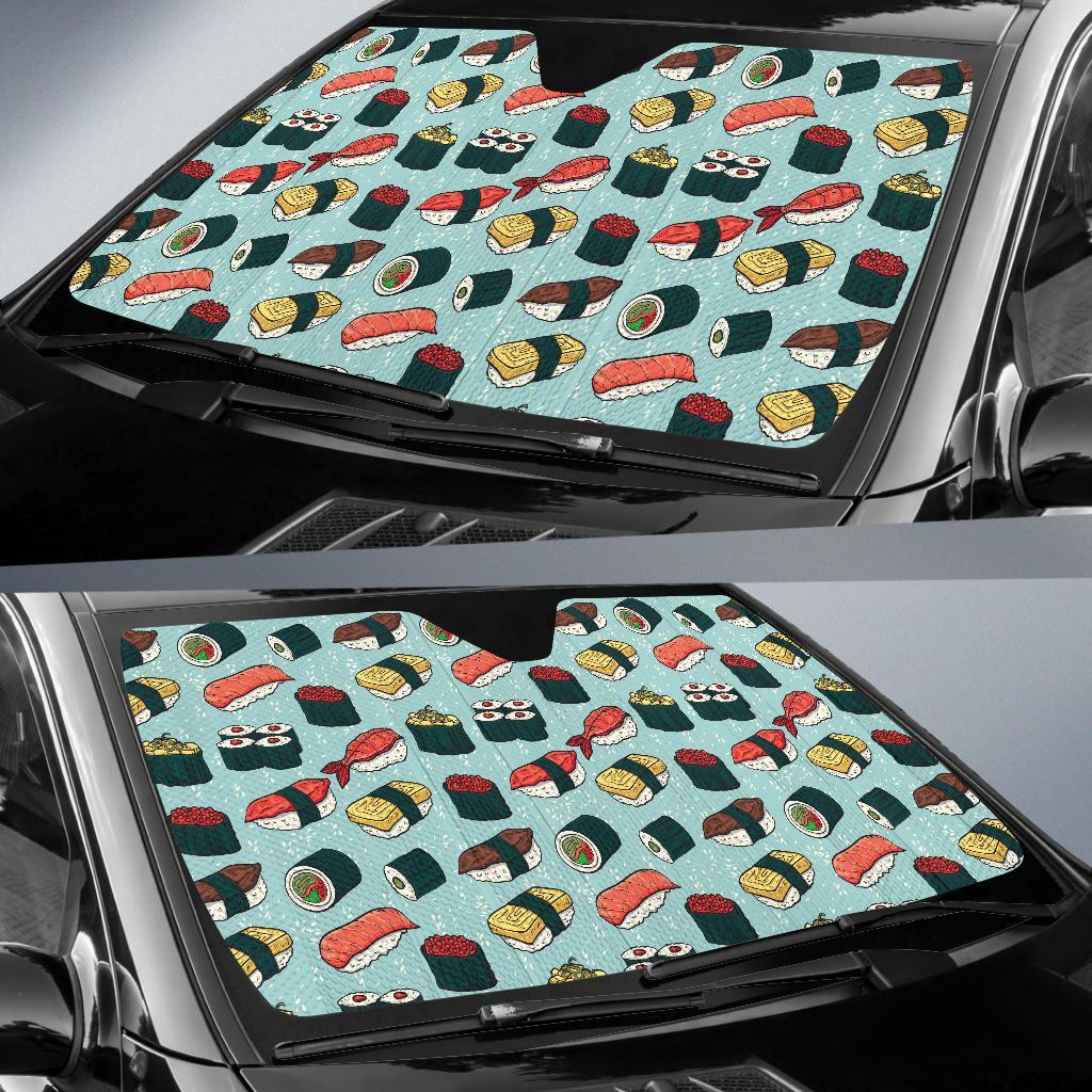 Sushi Pattern Design Car Sun Shade For Windshield