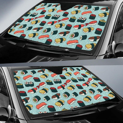 Sushi Pattern Design Car Sun Shade For Windshield