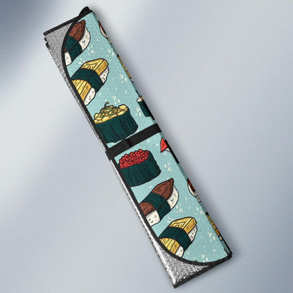 Sushi Pattern Design Car Sun Shade For Windshield