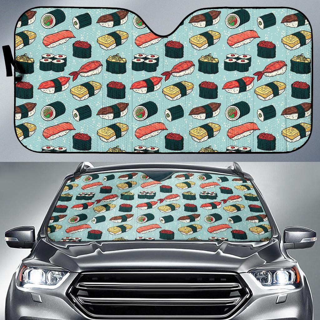 Sushi Pattern Design Car Sun Shade For Windshield