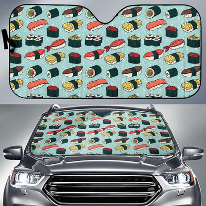 Sushi Pattern Design Car Sun Shade For Windshield