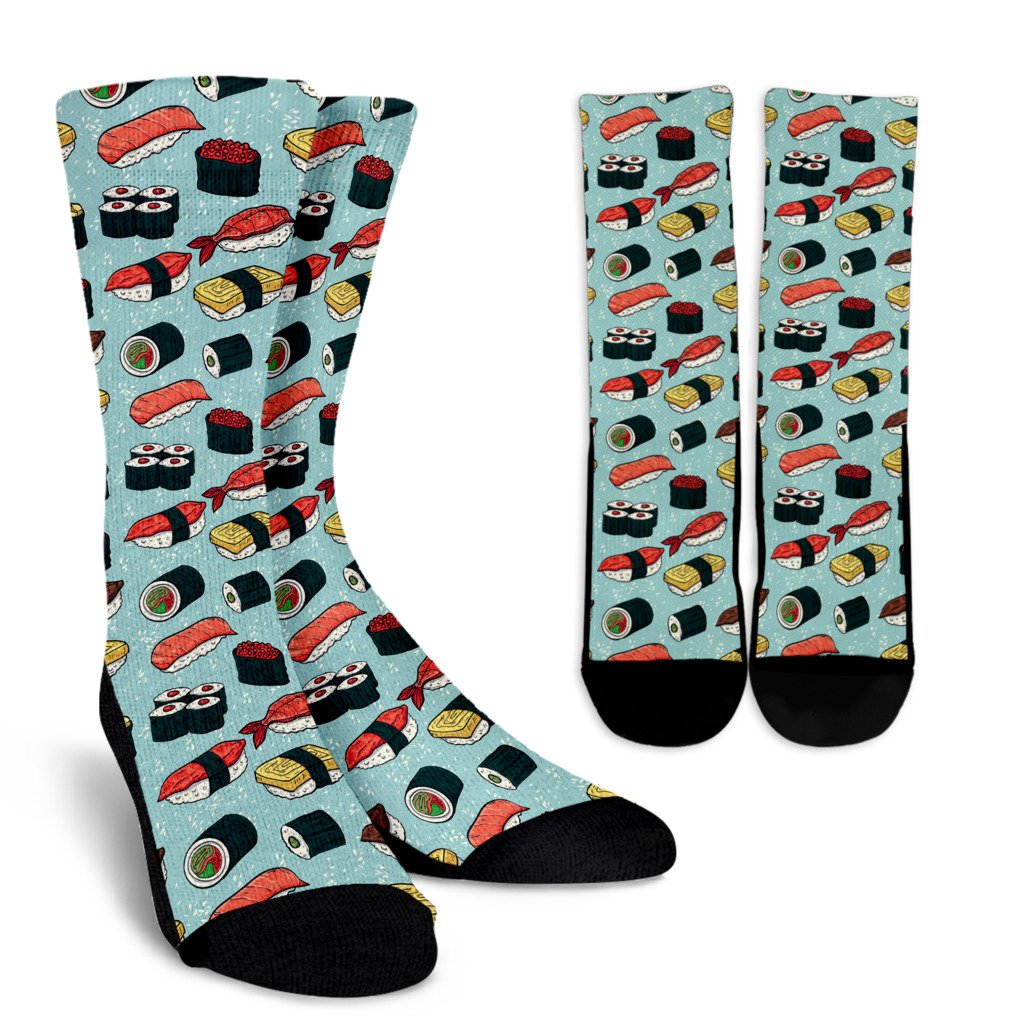 Sushi Pattern Design Crew Socks