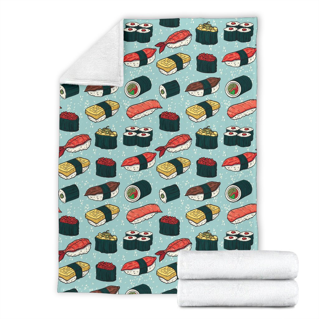 Sushi Pattern Design Fleece Blanket