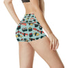 Sushi Pattern Design High Waisted Spandex Shorts-JTAMIGO.COM