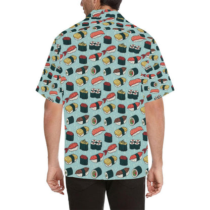 Sushi Pattern Design Men Aloha Hawaiian Shirt