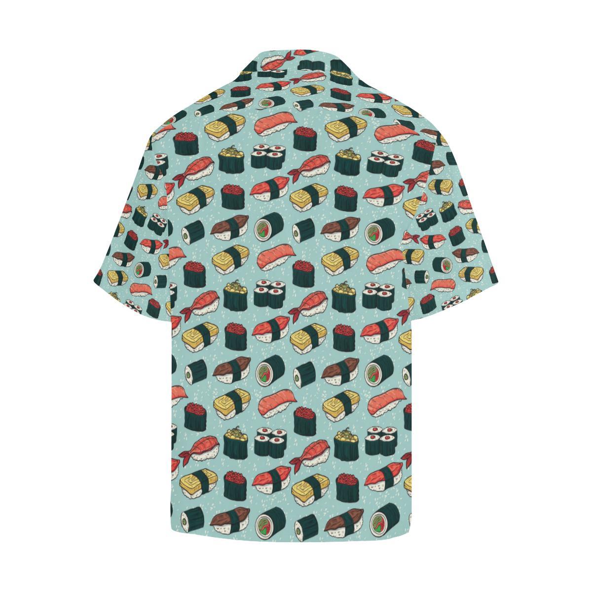 Sushi Pattern Design Men Aloha Hawaiian Shirt