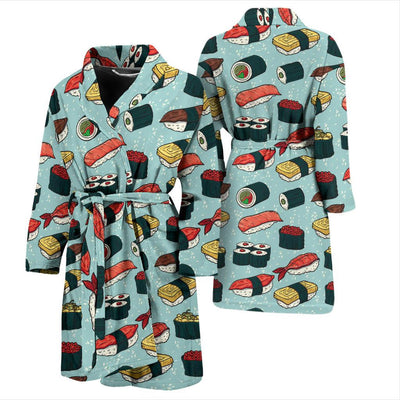 Sushi Pattern Design Men Bath Robe-JTAMIGO.COM