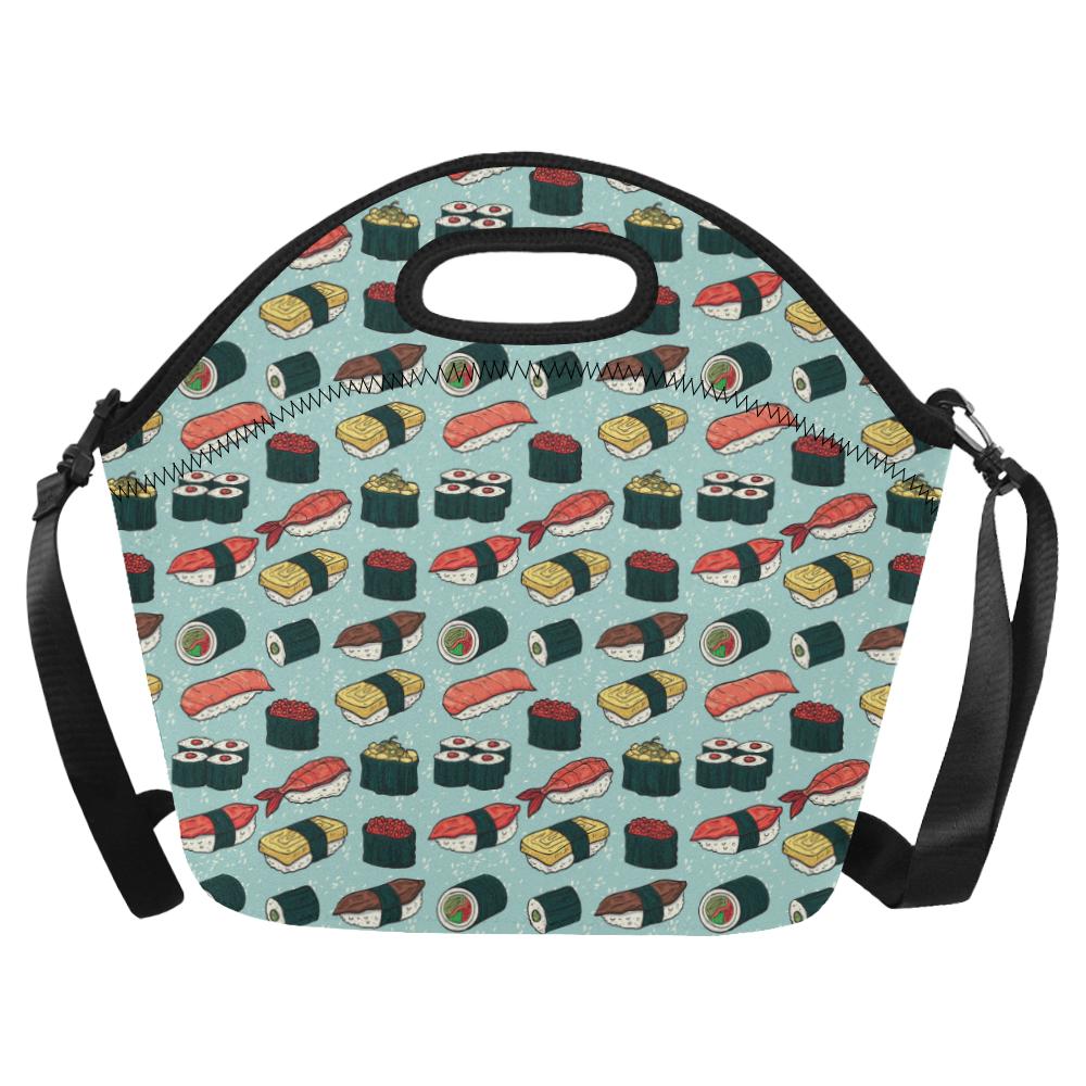 Sushi Pattern Design Neoprene Lunch Bag (Model 1669)(Large)-JTAMIGO.COM