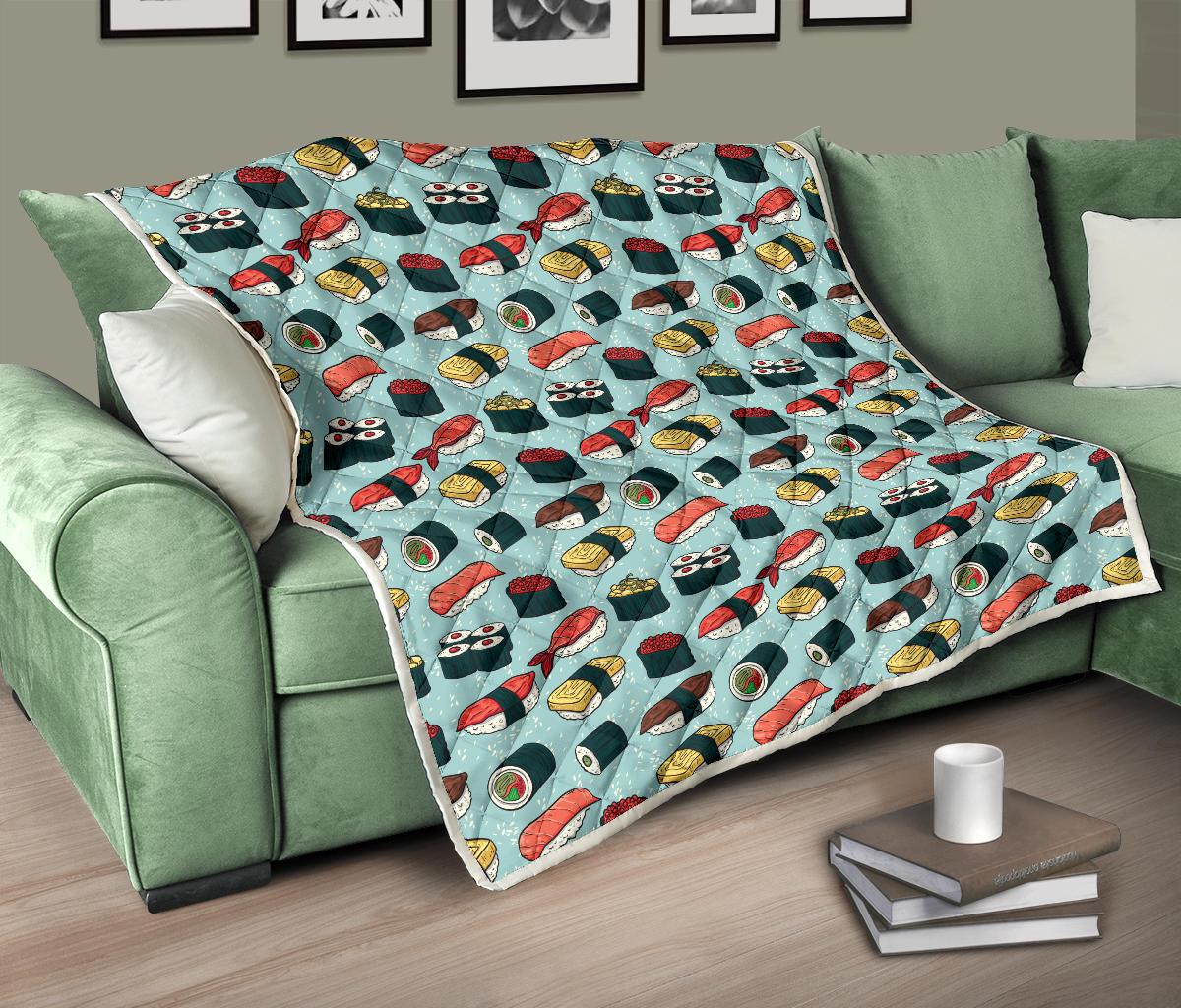 Sushi Pattern Design Premium Quilt-JTAMIGO.COM