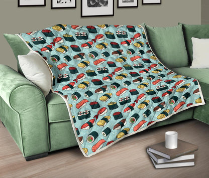 Sushi Pattern Design Premium Quilt-JTAMIGO.COM