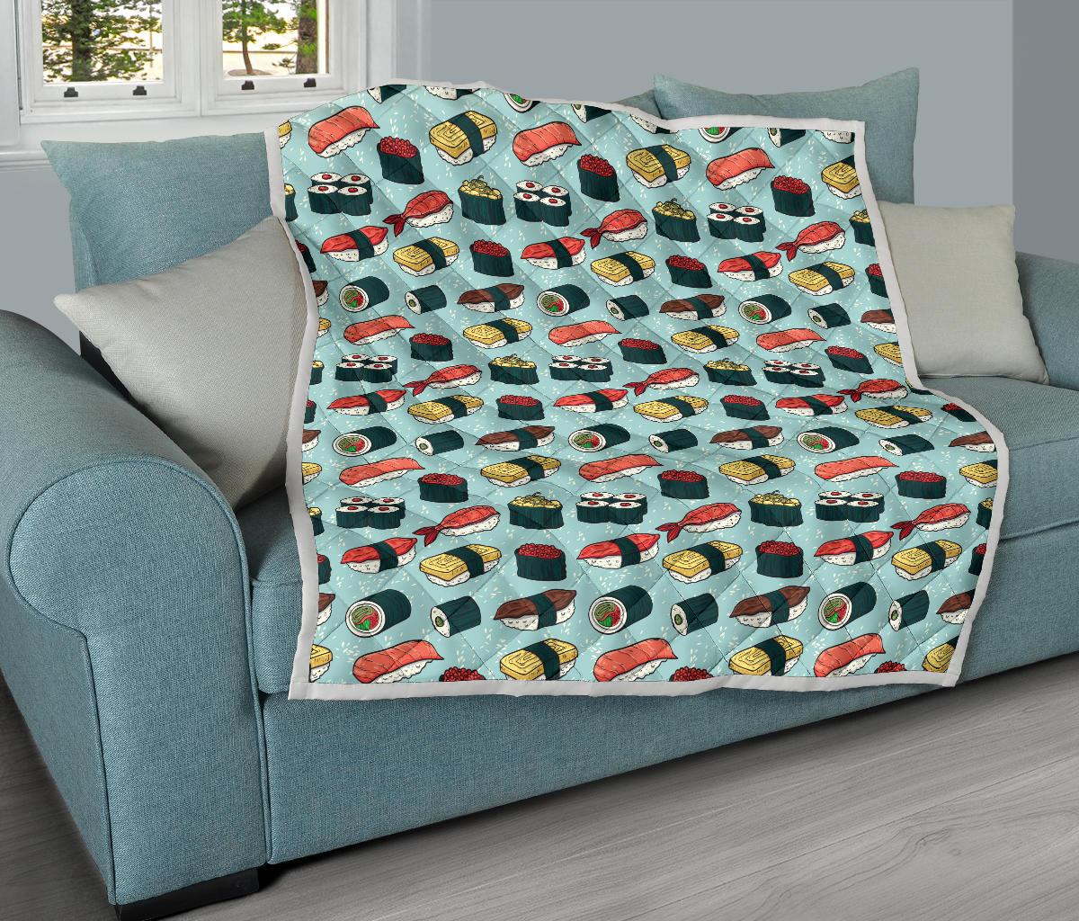 Sushi Pattern Design Premium Quilt-JTAMIGO.COM