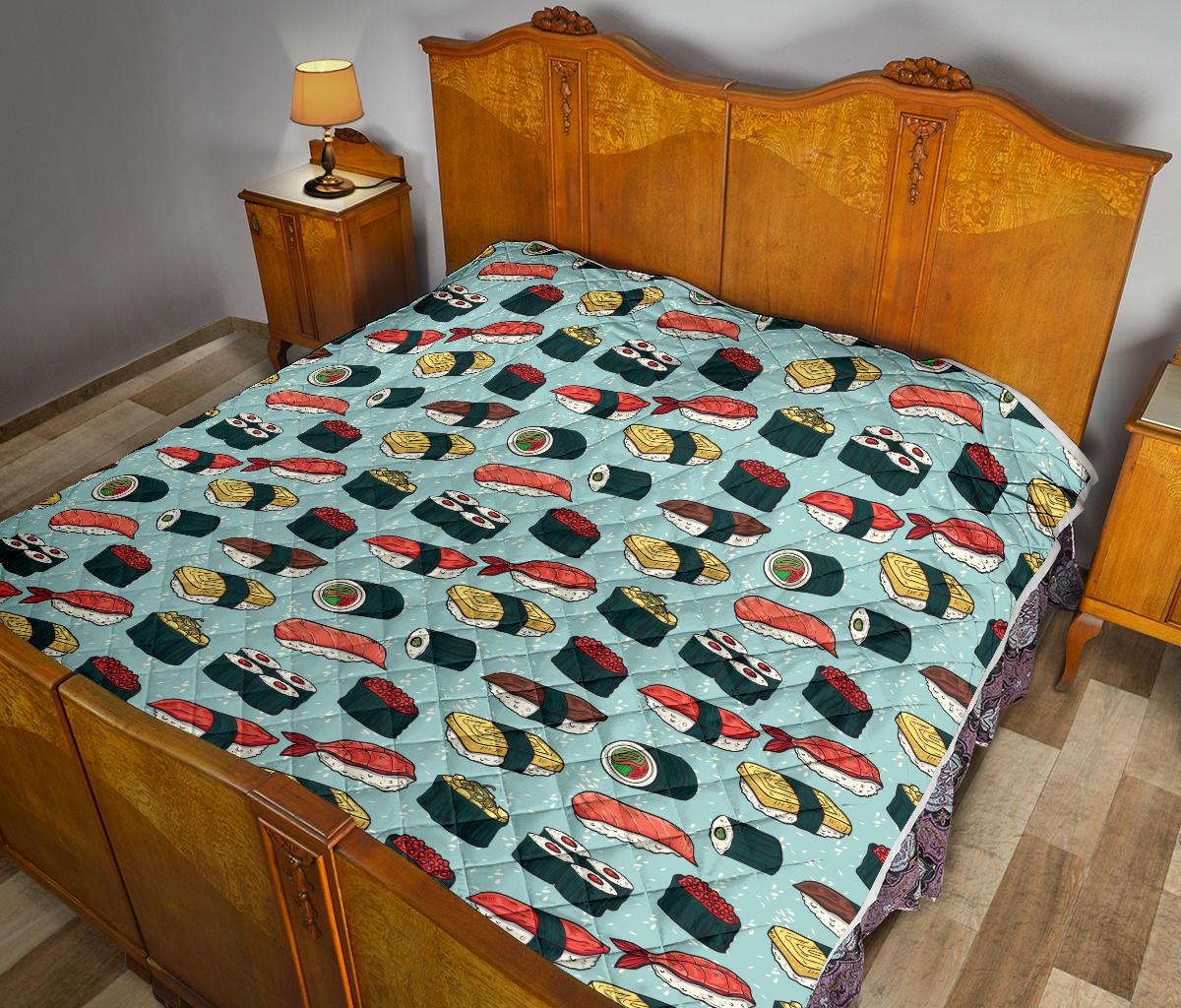 Sushi Pattern Design Premium Quilt-JTAMIGO.COM