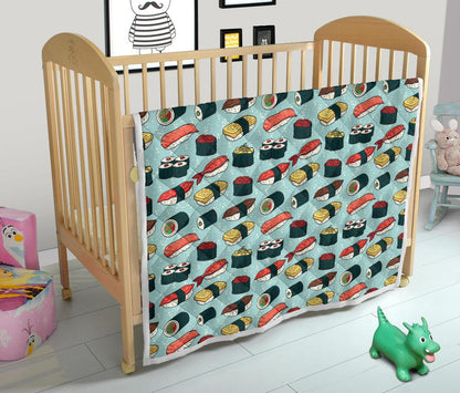Sushi Pattern Design Premium Quilt-JTAMIGO.COM