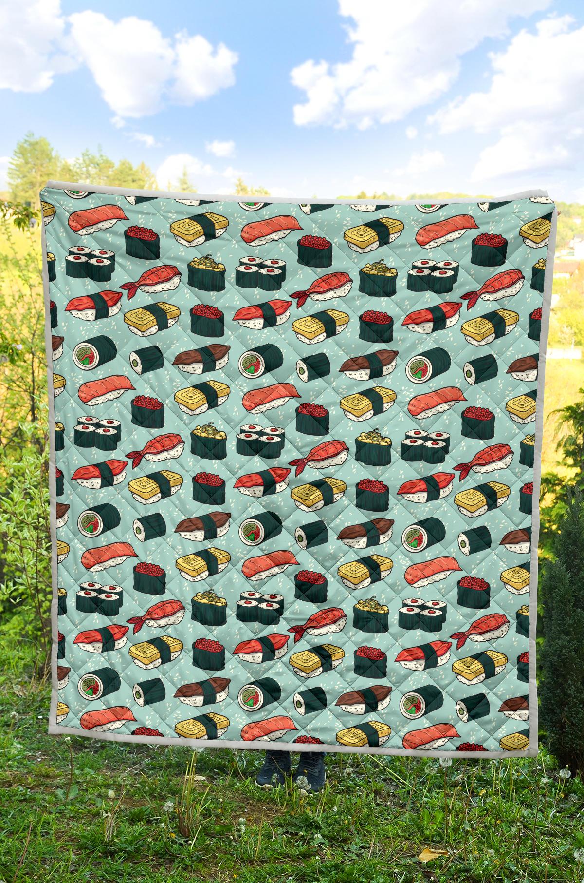 Sushi Pattern Design Premium Quilt-JTAMIGO.COM