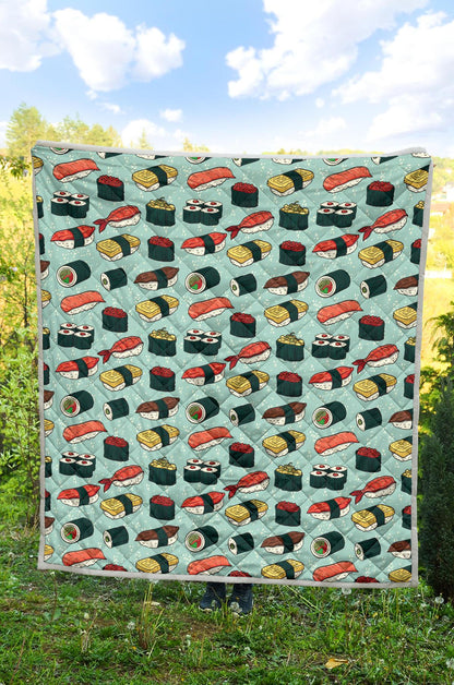 Sushi Pattern Design Premium Quilt-JTAMIGO.COM