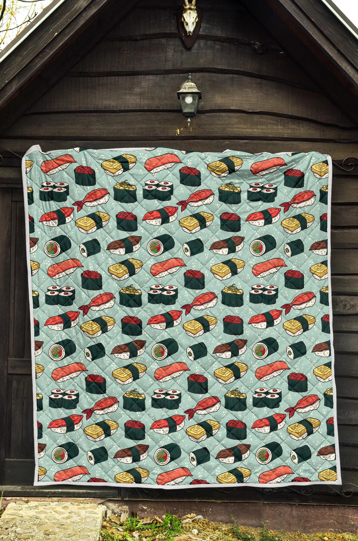 Sushi Pattern Design Premium Quilt-JTAMIGO.COM