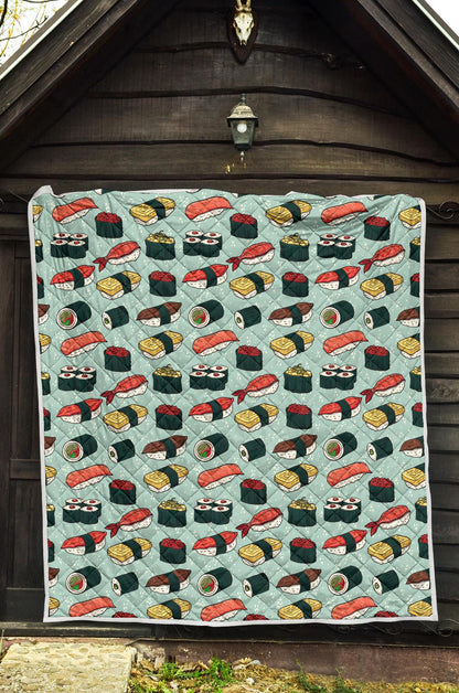 Sushi Pattern Design Premium Quilt-JTAMIGO.COM