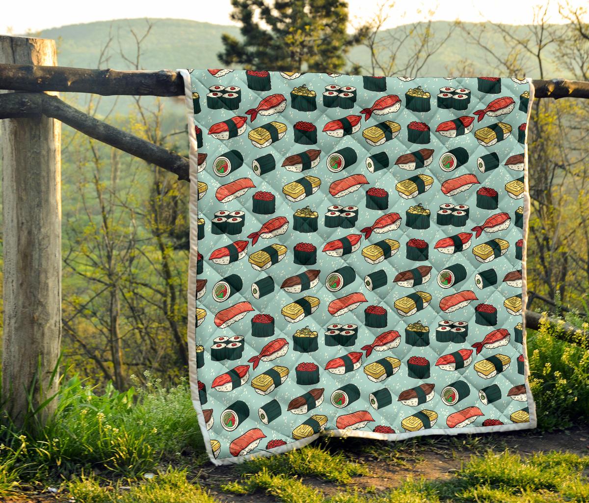 Sushi Pattern Design Premium Quilt-JTAMIGO.COM