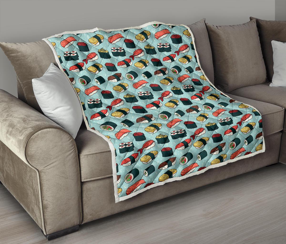 Sushi Pattern Design Premium Quilt-JTAMIGO.COM