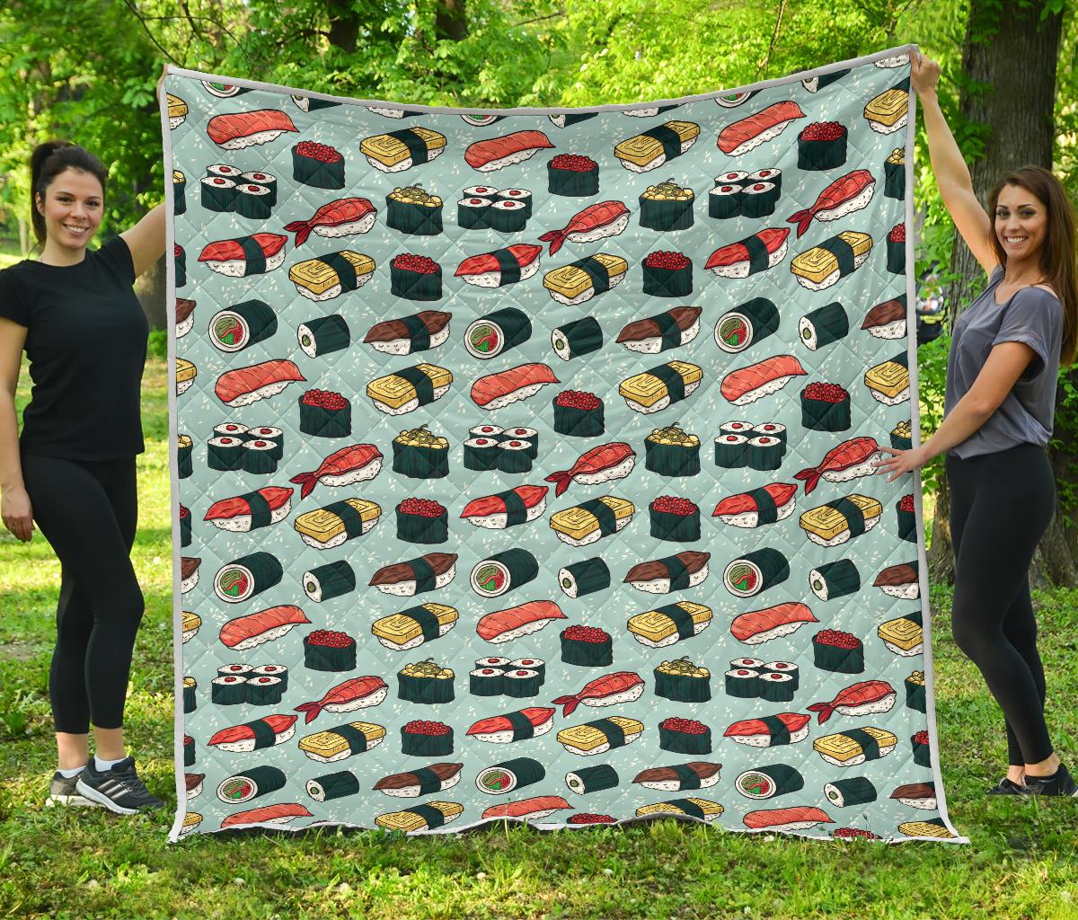 Sushi Pattern Design Premium Quilt-JTAMIGO.COM