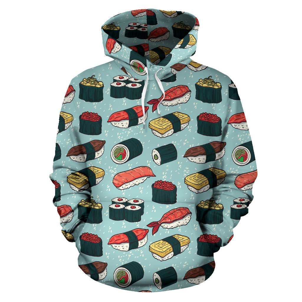 Sushi Pattern Design Pullover Hoodie