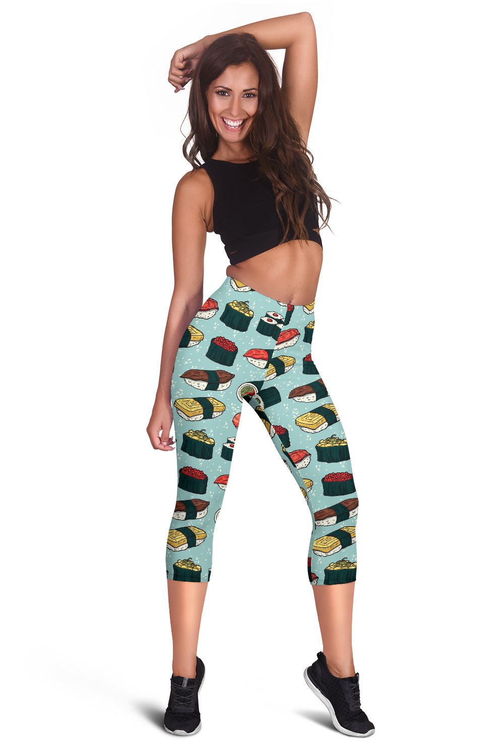 Sushi Pattern Design Women Capris