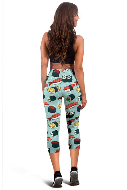Sushi Pattern Design Women Capris