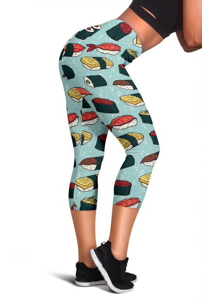 Sushi Pattern Design Women Capris