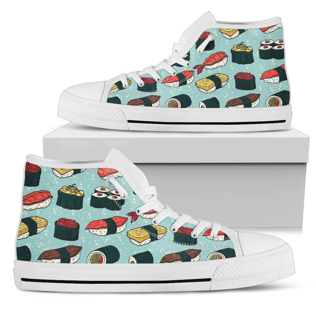 Sushi Pattern Design Women High Top Shoes