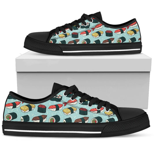 Sushi Pattern Design Women Low Top Shoes-JTAMIGO.COM