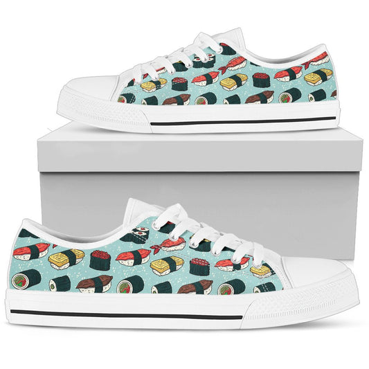 Sushi Pattern Design Women Low Top Shoes-JTAMIGO.COM