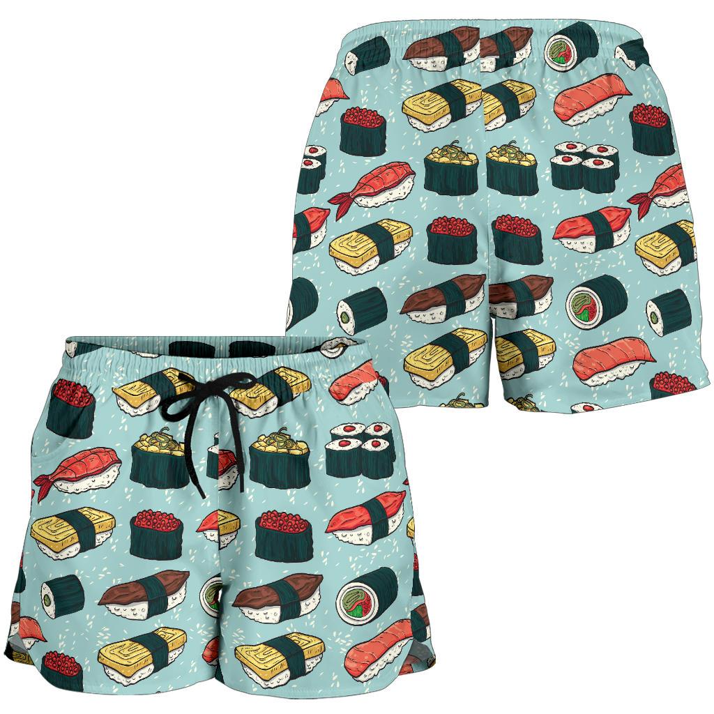 Sushi Pattern Design Women Shorts-JTAMIGO.COM