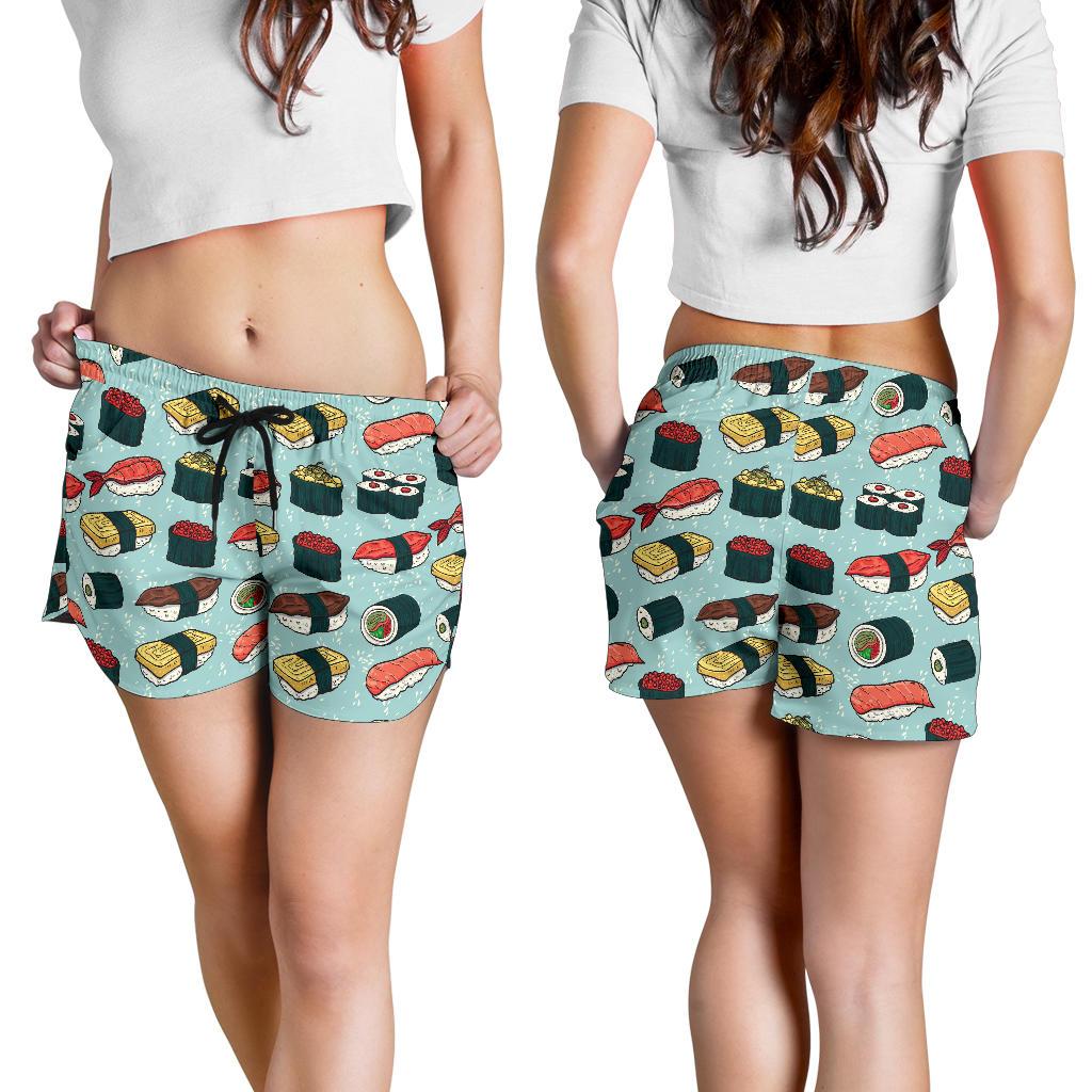 Sushi Pattern Design Women Shorts-JTAMIGO.COM