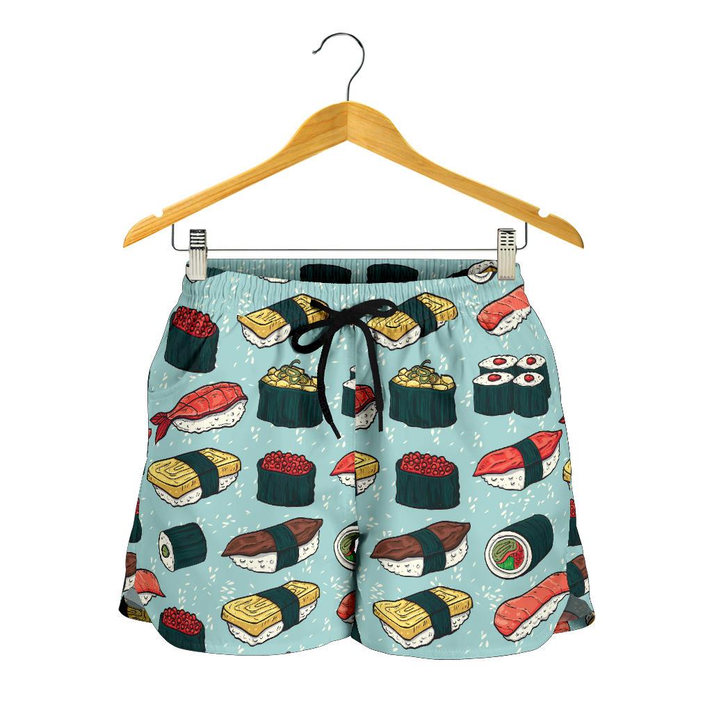 Sushi Pattern Design Women Shorts-JTAMIGO.COM