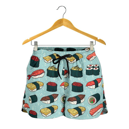 Sushi Pattern Design Women Shorts-JTAMIGO.COM