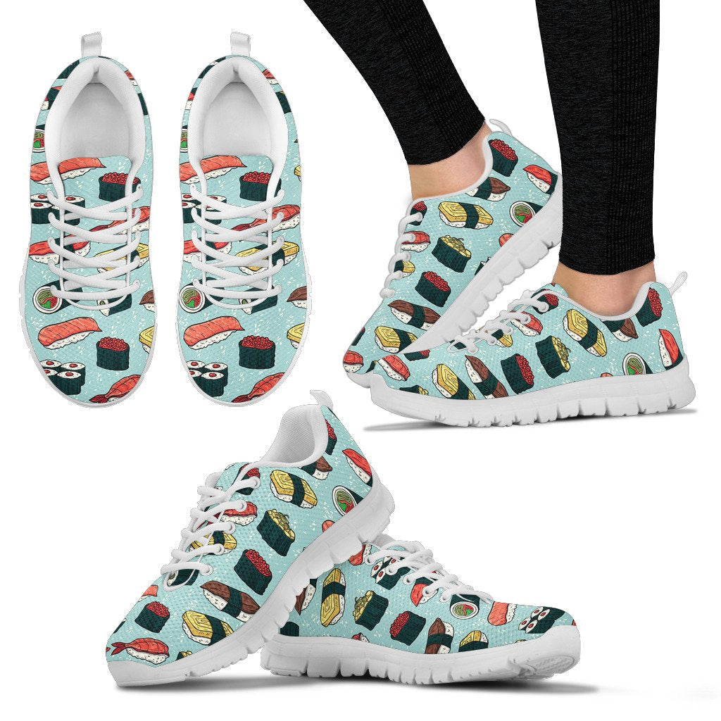 Sushi Pattern Design Women Sneakers Shoes