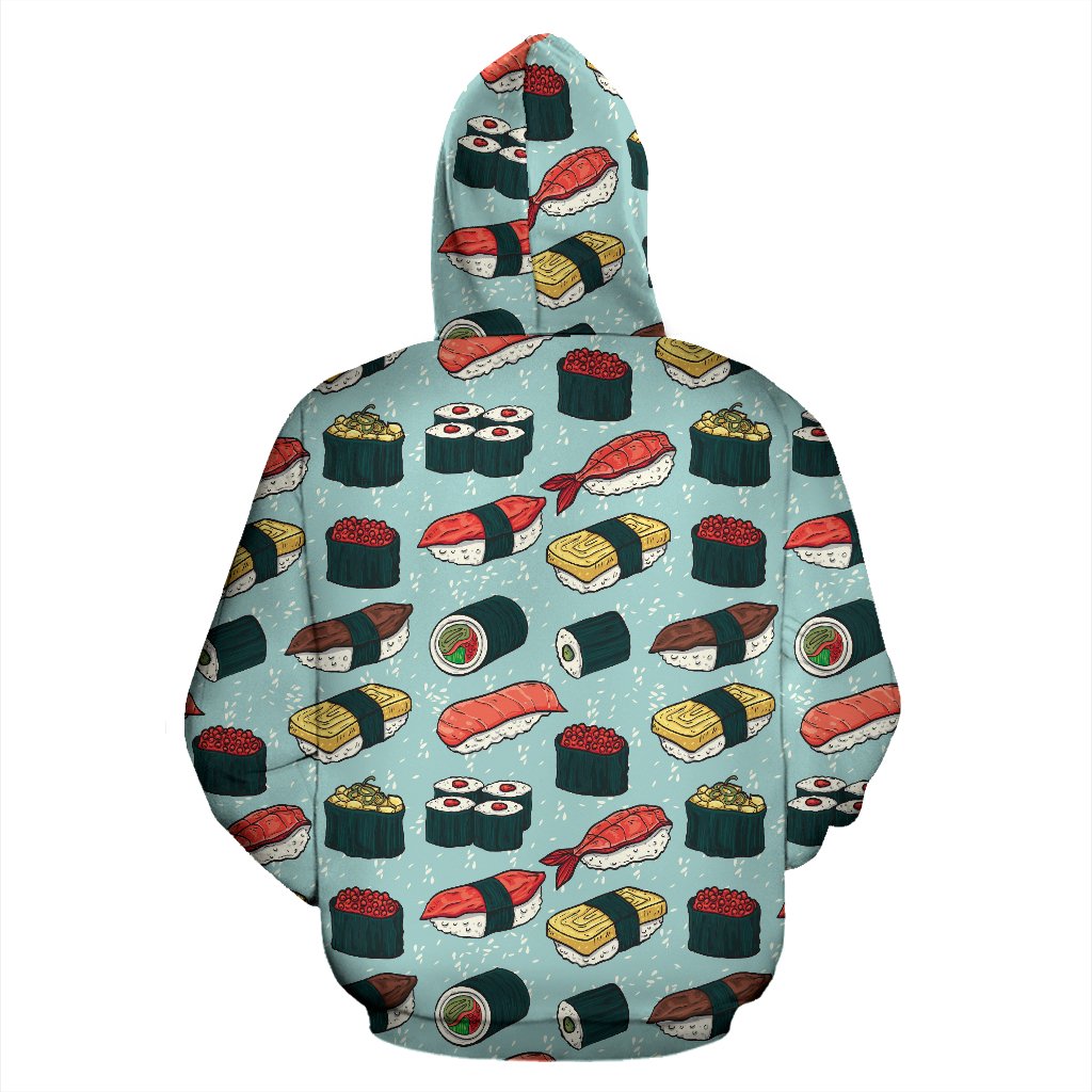 Sushi Pattern Design Zip Up Hoodie
