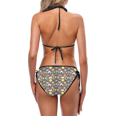 Sushi Pattern Print Bikini Swimsuit-JTAMIGO.COM