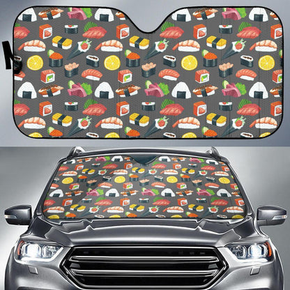Sushi Pattern Print Car Sun Shade For Windshield