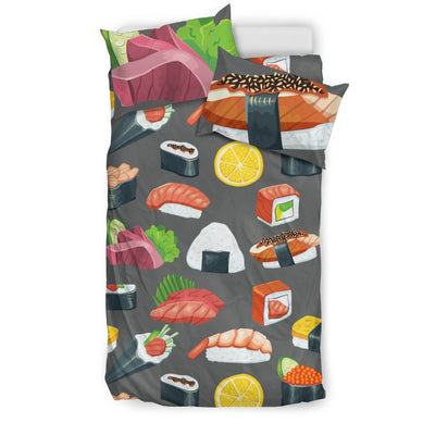 Sushi Pattern Print Duvet Cover Bedding Set