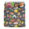 Sushi Pattern Print Duvet Cover Bedding Set