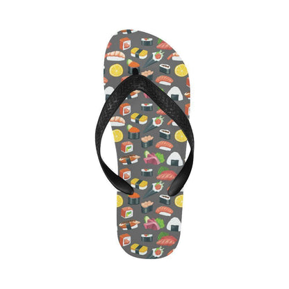 Sushi Pattern Print Flip Flops-JTAMIGO.COM