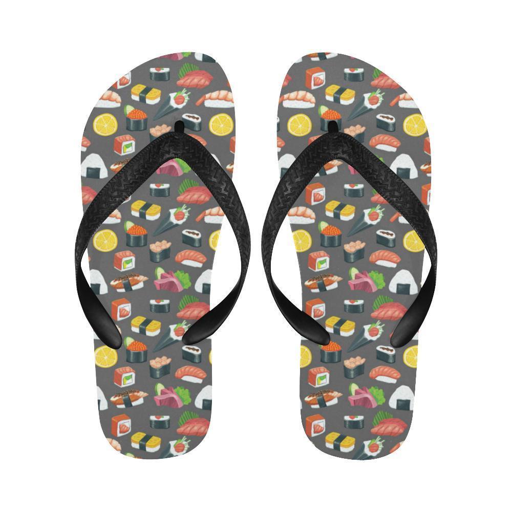 Sushi Pattern Print Flip Flops-JTAMIGO.COM