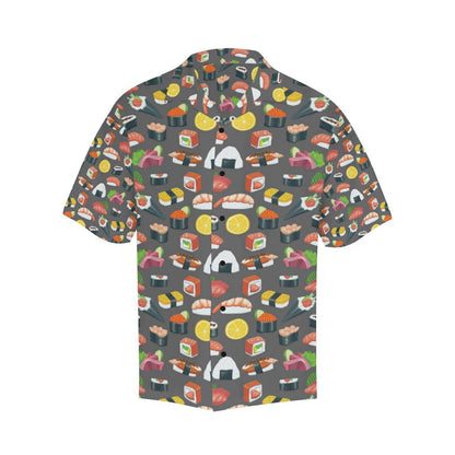 Sushi Pattern Print Men Aloha Hawaiian Shirt